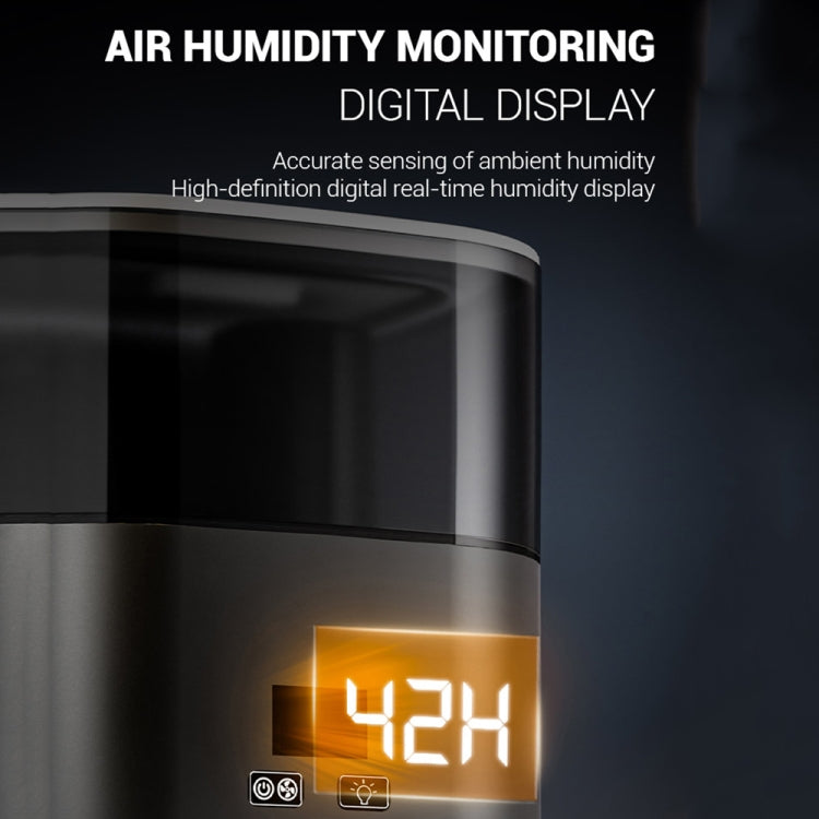 JSQ-58 1.1L large Capacity Digital Display Flame Atomization Humidifier, Color: Rose Gold(US Plug) by bashfashion