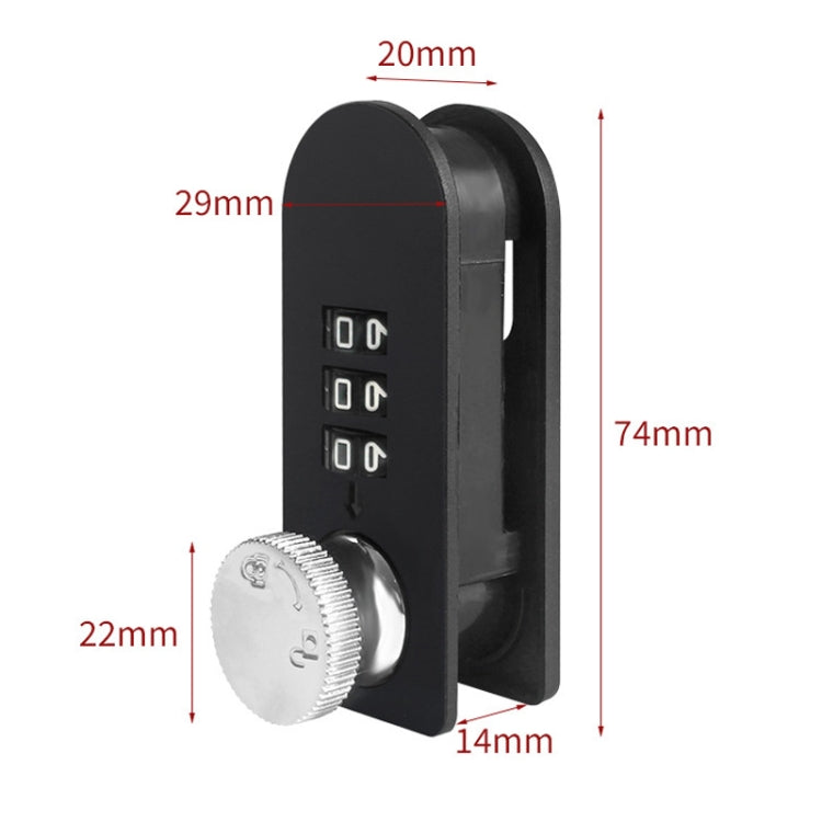 Home Drawer Locker Mechanical Dial And Quarter Turn Combination Lock, Style: Left Turn by bashfashion