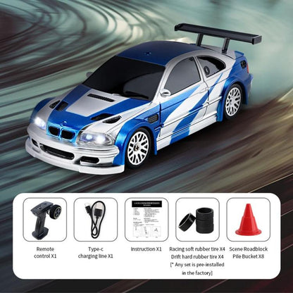 1:43 Full Scale Mini 4WD Drifting Charging Remote Control Car, Color: 4302G Blue M3 With Gyroscope by bashfashion