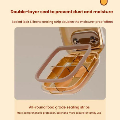 Portable Pill Box Dispenser Sealed Large Capacity Seven Days a Week Medication Organizer, Color: 4 Grids White by bashfashion