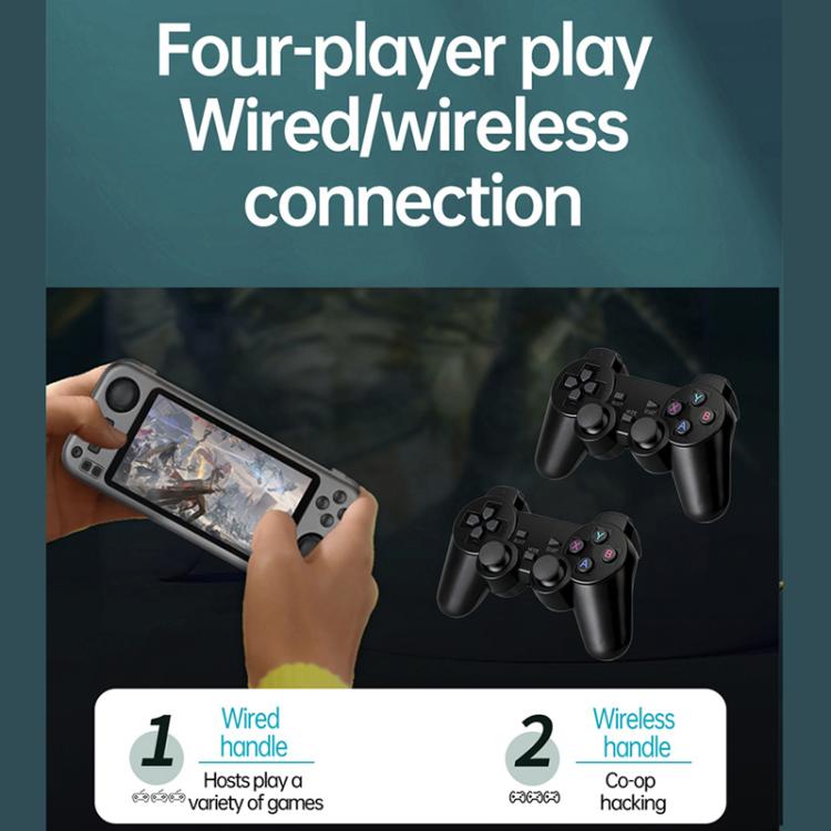 CB408 4.7-inch Touch Screen Handheld Game Console Supports WiFi Android 11 +Linux System 64G(Gray) by bashfashion