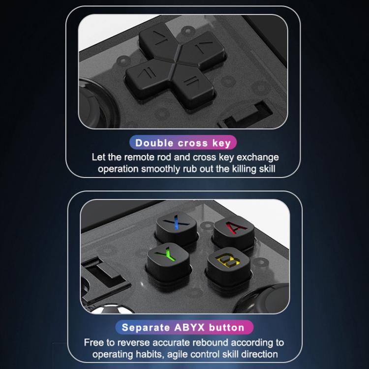 Portable Open Source GBA/FC Arcade Handheld Game Console, Size: 64G(Transparent Blue) by bashfashion