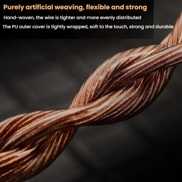 CVJ VS400 Interchangeable Audio Plug Oxygen-Free Copper Headphone Upgrade Cable, Style: Type-C 0.75mm by CVJ