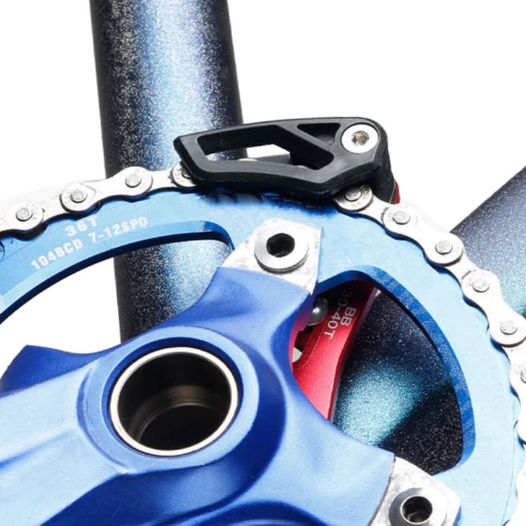 Bicycle Front Derailleur Single-Plate Positive Negative Tooth Chain Guide, Color: BB Center Shaft Model Red by BIKERSAY